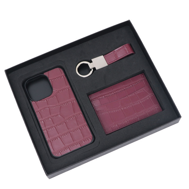 Luxury Crocodile Texture Leather Cell Phone Case With Croco Leather Phone Cover for Iphone 17 Pro Max