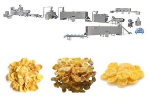 250 kg/h automático avena copos de maíz que hacen la máquina extrusora desayuno cereales línea de producción - Product Image 2