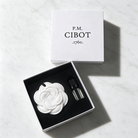 Diffuseur d'arômes Finru en pierre, ensemble d'huiles parfumées suspendues, fleur en céramique, désodorisant longue durée pour la maison et le placard, cadeau personnalisé avec logo