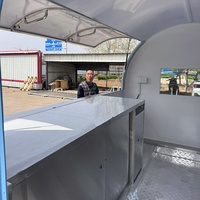 Remorque et camion de restauration en aluminium demi-sur demi-cadre avec tables de préparation pour bonbons/sandwichs/nuggets, certifié VIN
