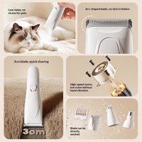 Nouveau kit de toilettage pour animaux 3-en-1 : tondeuse à poils pour chien, tondeuse à poils pour pattes, lime à ongles électrique pour chat, modèle DJK45 en ABS et acier inoxydable, Chine