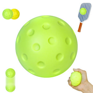 Balles de <span class=keywords><strong>pickleball</strong></span> silencieuses de nouvelle conception, 74 mm, en mousse silencieuse, pour entraînement intérieur et extérieur, balles d'entraînement souples - Product Image 2