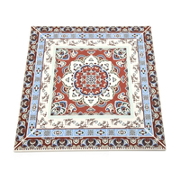 Dalles de moquette en nylon 66 de qualité commerciale 1m x 1m, motif Mandala Islamique complexe, pour Mosquées Royales, Bibliothèques et Salons