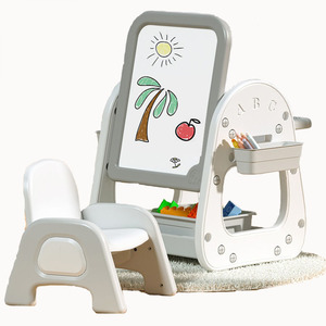 Belle matière nouvelle tablette de dessin magnétique réglable en hauteur 3 en 1 Tables et ensembles de chaises pour enfants - Product Image 1