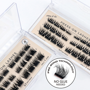 ขนตาปลอมแบบอัดติดกาวล่วงหน้าติดทนนาน7-14วันขนตาแบบ DIY ขายส่ง - Product Image 1