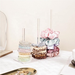 Porte-chouchou support acrylique Scrunchy affichage clair cheveux cravate accessoires organisateur <span class=keywords><strong>pour</strong></span> adolescentes clair porte-queue de cheval - Product Image 6