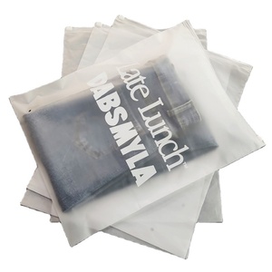 Custom Frosted Gravure Printed Reclosable CPE Zip Lock Bags for Hoodies Sweatshirts Shoes & Socks Packaging (Recyclable) - Product Image 1