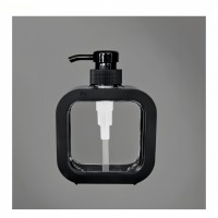 Flacon distributeur transparent de 500 ml et 300 ml, flacon distributeur de gel douche, de savon pour les mains, flacon en plastique à presser, flacon de lotion