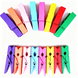 Pinzas de Madera Multicolores, Pinzas de Madera Pintadas, Pinzas de Madera Teñida, Pinzas de Madera Dura para Manualidades - Product Image 4