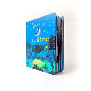 Série de livres personnalisés à rabats pour enfants, impression de livres cartonnés pour enfants, livre d'images découpé à l'emporte-pièce, livre d'histoires nocturnes - Product Image 1