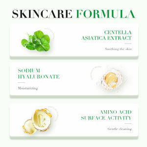 Limpiador Facial OEM de Centella Asiática para Piel Sensible, Suave, Calmante, Cuidado de Poros, Iluminador, Eliminador de Puntos Negros, Tamaño Viaje - Product Image 5