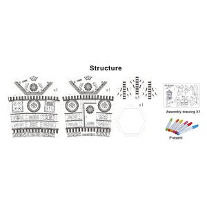 Mainan Anak-anak Gambar 3D Roket Besar, Kit Mainan Swakriya dengan Kotak Musik Ringan - Product Image 5