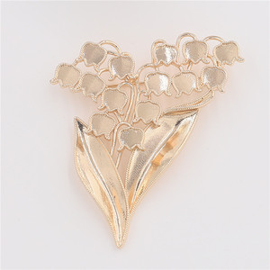 Accessori per gioielli fai da te con intarsi in madreperla e smeraldi: Base per spilla a forma di foglia d'uva e giglio della <span class=keywords><strong>valle</strong></span> - Product Image 5