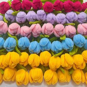 Bouquet de tulipes éternelles modernes en forme de bâtonnets – Fait main, respectueux de l'environnement, pour la Fête des Mères, <span class=keywords><strong>achat</strong></span> <span class=keywords><strong>groupé</strong></span> pour entreprises, décoration intérieure - Product Image 1