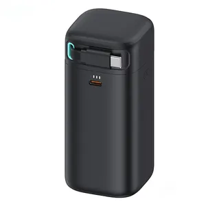 Batterie externe multifonctionnelle PD45w à absorption magnétique rapide avec ligne Charge rapide Ordinateur Téléphone mobile Powerbank universel