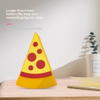 Mini-enceinte portable créative personnalisée en forme de pizza pour fille, subwoofer 3W, décoration de bureau