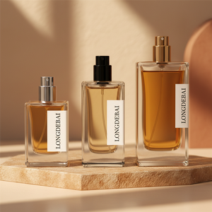 Botella de Perfume de Vidrio Rectangular Simple y Vacía, 30ml 50ml 100ml, Botella de Perfume de Vidrio Transparente con Caja de Empaque - Product Image 2