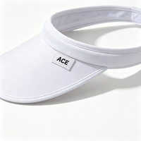 Visiera Parasole da Donna a Tesa Larga, Cappello da Sole Vuoto con Etichetta Tessuta ACE, Visiera Estiva Regolabile per Golf e Spiaggia