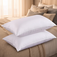 Oreiller de qualité hôtelière personnalisé de luxe, insert d'oreiller blanc matelassé avec soufflet, oreiller personnalisé pour hôtels
