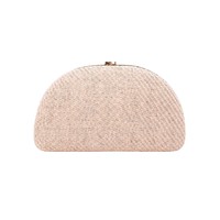 Sac à main demi-circulaire en paille tressée exquise pour femme, sac à bandoulière tendance avec chaîne amovible pour la vie quotidienne et les voyages