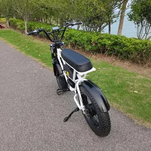YIDI yeni tasarım D73 yağ lastik elektrikli bisiklet 20 inç 48V 2000W çift motorlu katlanır elektrikli araç, büyük tekerlekli elektrikli bisiklet