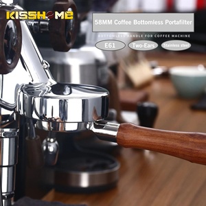 Kisshome Portafiltro de Café de Acero Inoxidable con Doble Boquilla y Logotipo Personalizado de 58 mm para Máquinas de Espresso E61 <span class=keywords><strong>Gaggia</strong></span>/Barsetto/Rocket - Product Image 4
