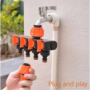 Plastic 4-way Garden <strong>Hose</strong> <strong>Pipe</strong> <strong>Splitter</strong> for Lawn Irrigation Garden Water <strong>Hose</strong> Tap Connector - Product Image 5
