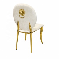 Chaise de salle à manger en velours et acier inoxydable, design unique, pour hôtel de luxe à Dubaï, restaurant, mariage, banquet, maison, salon