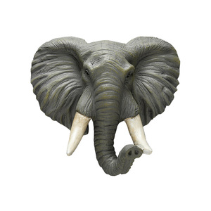 Vente en gros d'artisanat en résine de style africain Décorations murales de bar de salon Tête d'<span class=keywords><strong>animal</strong></span> Sculpture murale décorative - Product Image 4
