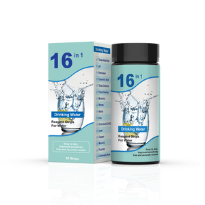 Bandelettes d'<span class=keywords><strong>analyse</strong></span> d'<span class=keywords><strong>eau</strong></span> potable OEM direct usine pour robinet domestique et puits, 16 en 1, pH et chlore total, 80x5mm W-16 - Product Image 5
