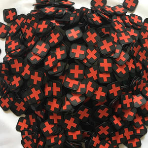 黒と赤のクロスシリコーンソフトゴムPVCパッチ3Dバッジ卸売屋外製品医療用赤十字PVCパッチバックパック - Product Image 3
