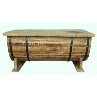 Table basse de rangement en bois naturel Ar Mango Aara, collection prix de gros