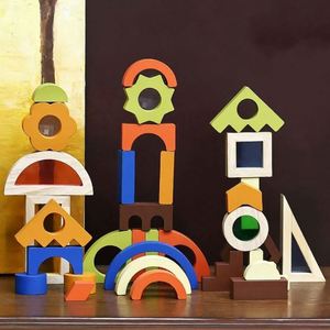 ชุดของเล่นก่อสร้าง STEM แบบคลาสสิก Montessori ชุดตัวต่อไม้และอะคริลิคแบบไม่ต้องใช้หน้าจอ - Product Image 3