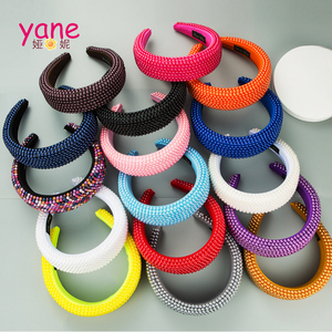 Diadema de esponja de bienvenida personalizada para niñas, multicolor, perlas de color puro - Product Image 1