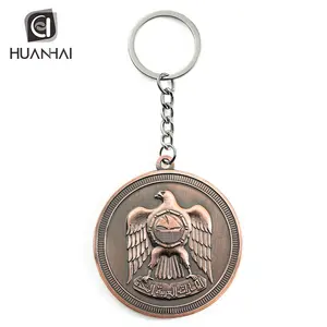 Benutzer definierte antike Bronze Metall 3D Adler Logo VAE Schlüssel bund