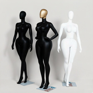 Mannequin gonflable sans tête en plastique ABS, grande taille, pour vêtements féminins, avec poitrine généreuse, style BBL, peinture aérographe, pour femmes afro-américaines - Product Image 1
