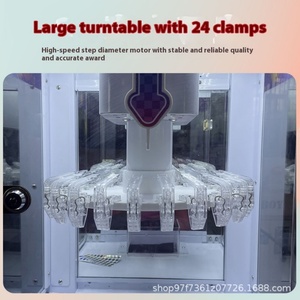Trendy <b>Mini</b> Commercial One-Grab-One-<b>Clamp</b> Coin-Operated Doll Grabbing Machine New Kids English Coin Pusher Gift Machine - Product Image 4