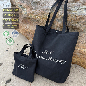 Sac fourre-tout en toile de coton personnalisé avec fermeture éclair et poche, sac fourre-tout à bandoulière, sac fourre-tout à lettres, sac de shopping - Product Image 1