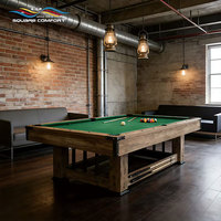 Table de billard 3-en-1 SQF Roma Series 8FT avec finition marbre, taille personnalisée, en MDF, multi-jeux pour la maison et le club