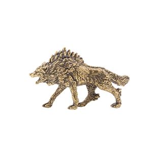 Ornamenti di <span class=keywords><strong>lupo</strong></span> di ghiaccio in ottone antico gioco antico decorazione da tavolo arte statua animale <span class=keywords><strong>lupo</strong></span> artigianato. - Product Image 6