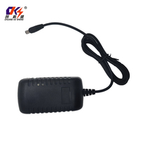 Adaptateur d'alimentation 12V2A 24W AC-DC avec prise UK, matériau PC ABS, garantie de 3 ans, pilotes LED, prises de voyage