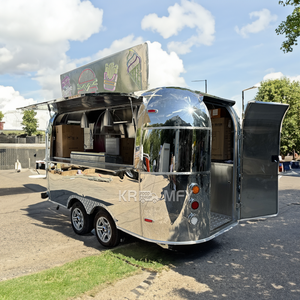 Camion de restauration mobile en acier inoxydable pour poulet barbecue sur mesure, remorque de 4m, remorques à glaces, chariot à café mobile, chariots de vente alimentaire - Product Image 2