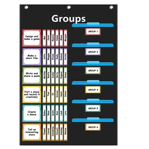 带96张卡片的小组管理袖珍图表教室工作图表学校教师学前学习用品的小组组织者