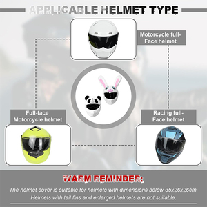 Housse de casque en peluche personnalisée de haute qualité, motif lapin moto, drôle, intégrale, en forme de <span class=keywords><strong>dessin</strong></span> <span class=keywords><strong>animé</strong></span>, pour usage extérieur - Product Image 3