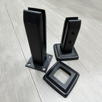 Support de fixation en acier inoxydable pour verre, sans perçage, à poser au sol, pour piscine, balcon, garde-corps d'escalier, compatible carrelage, fabrication de luxe