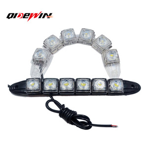 QIDEWIN Feux de jour LED flexibles 17cm 6 8 9 LED pour calandre avant de voiture DRL intégrés - Product Image 2