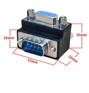 Câble d'extension adaptateur convertisseur coudé à 90 degrés RS232 DB9 mâle-femelle pour ordinateur portable, matériau ignifuge OTP - Product Image 5