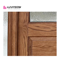 Portes en bois anciennes coûteuses, designs en chêne rouge, porte battante moderne en bois avec imposte