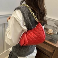 Tas PU Wanita 2026 Elegan dengan Rantai Berlian, Desain Mewah untuk Musim Panas dan Dingin, Tas Selempang Wanita Model Terbaru