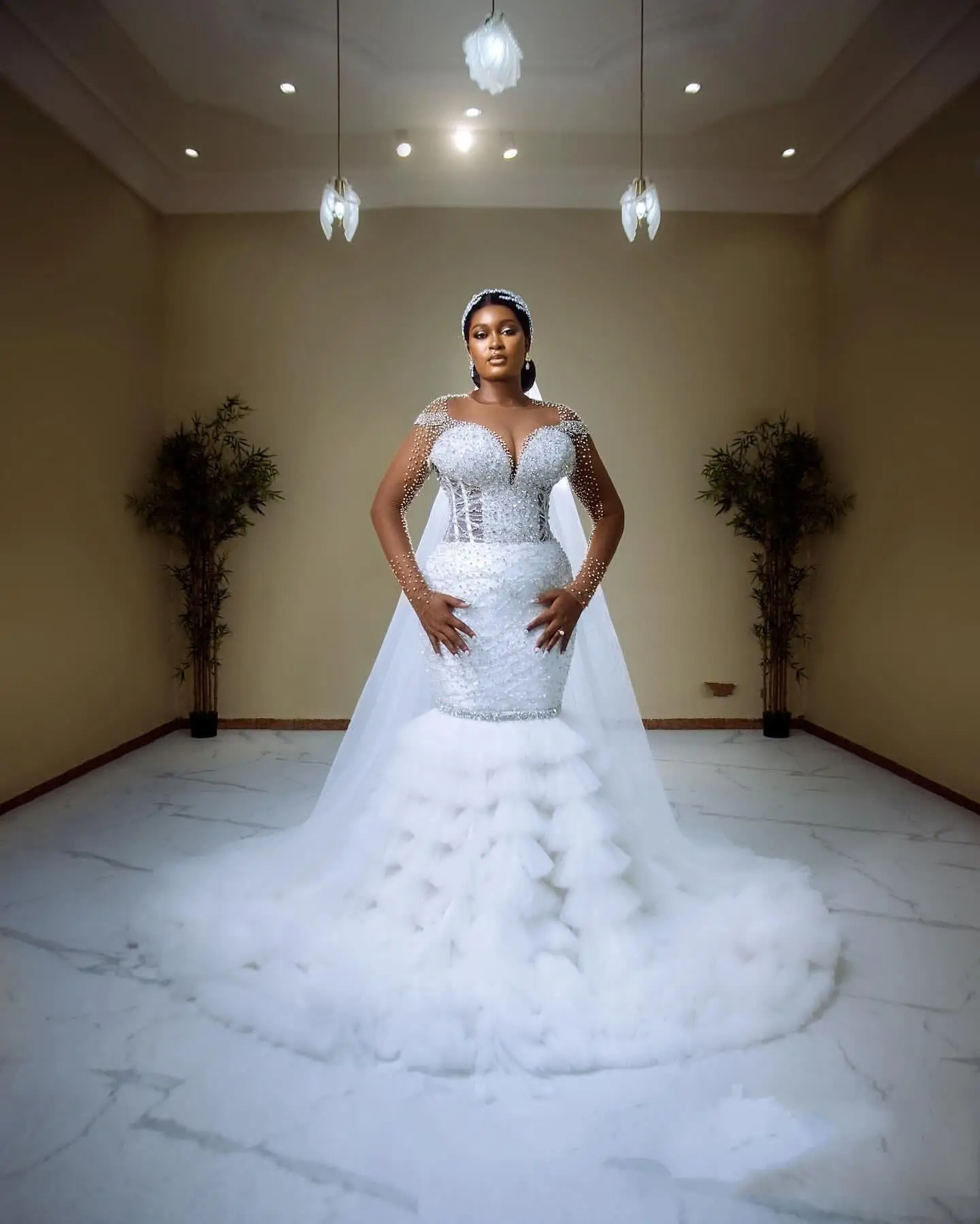wedding dress beads and sequins Beaded and Sequin Wedding Dress Long Sleeves loveangeldress